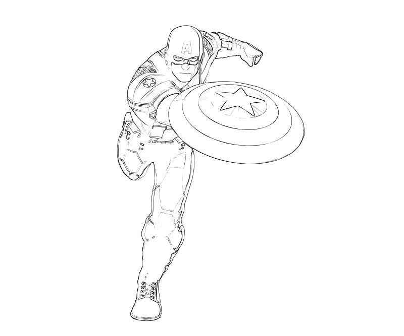 Captain America Printable Coloring Pages
 Free Printable Captain America Coloring Pages For Kids