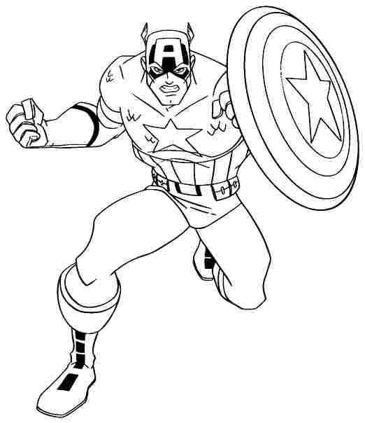 Captain America Printable Coloring Pages
 Captain America Shield Coloring Page The Perfect Defense