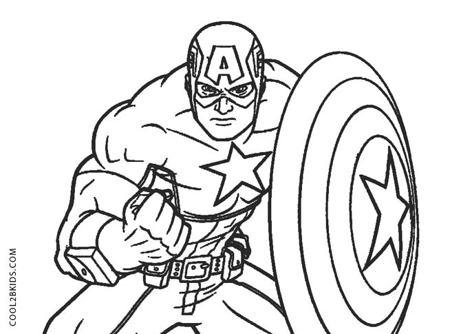Captain America Printable Coloring Pages
 Free Printable Captain America Coloring Pages For Kids