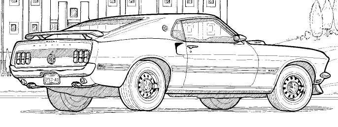 Car Coloring Pages For Adults
 detailed line drawings muscle cars Google Search