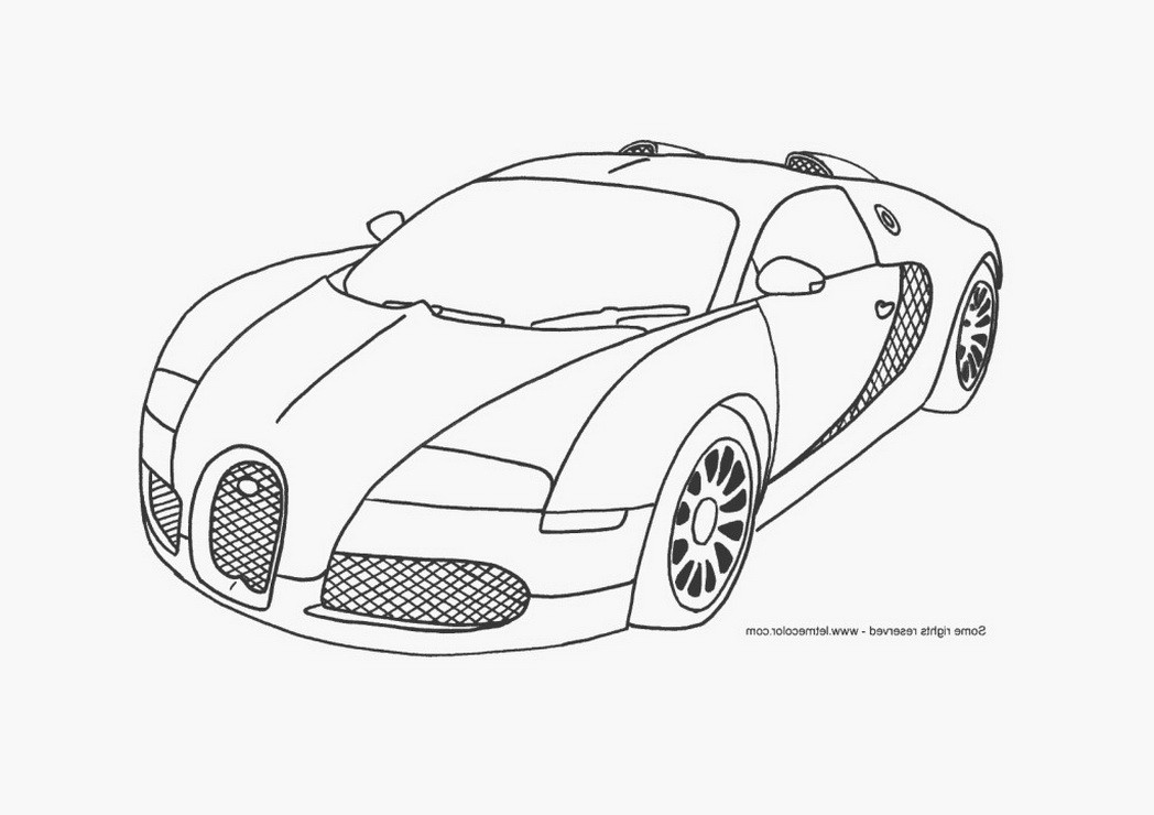 Car Coloring Pages For Boys
 Cool Car Coloring Pages For Boys Bugatti Veyron Page