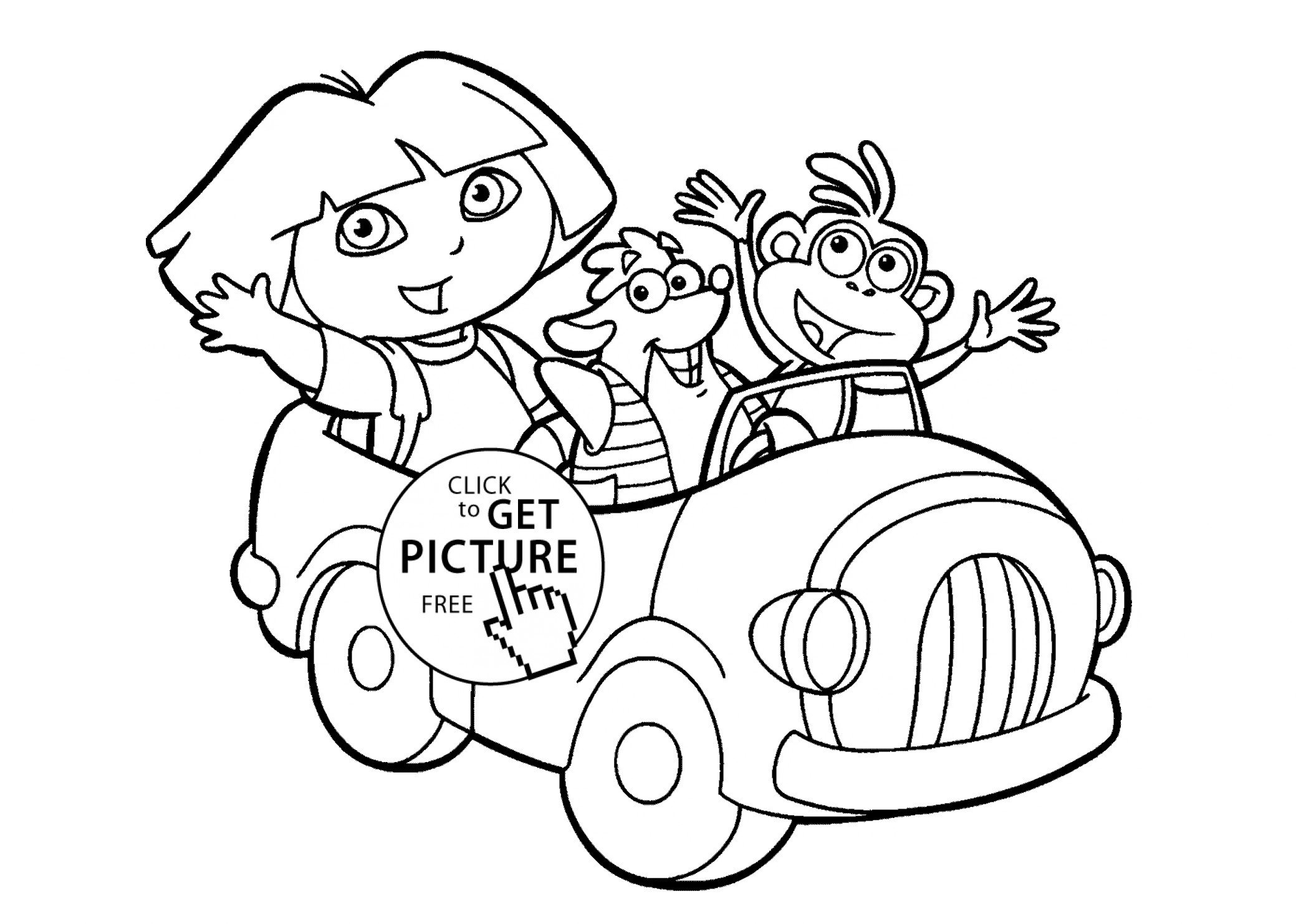 Best ideas about Car Coloring Pages For Girls
. Save or Pin Dora in car coloring pages for kids printable free Now.