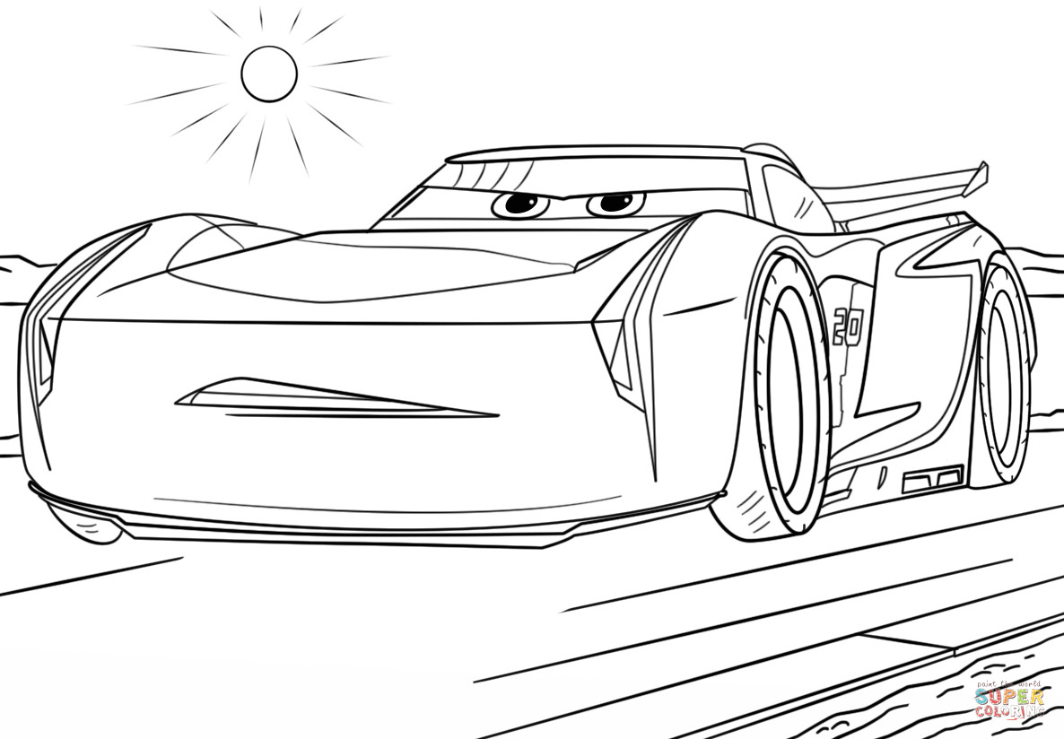 Cars 3 Printable Coloring Pages
 Jackson Storm from Cars 3 coloring page
