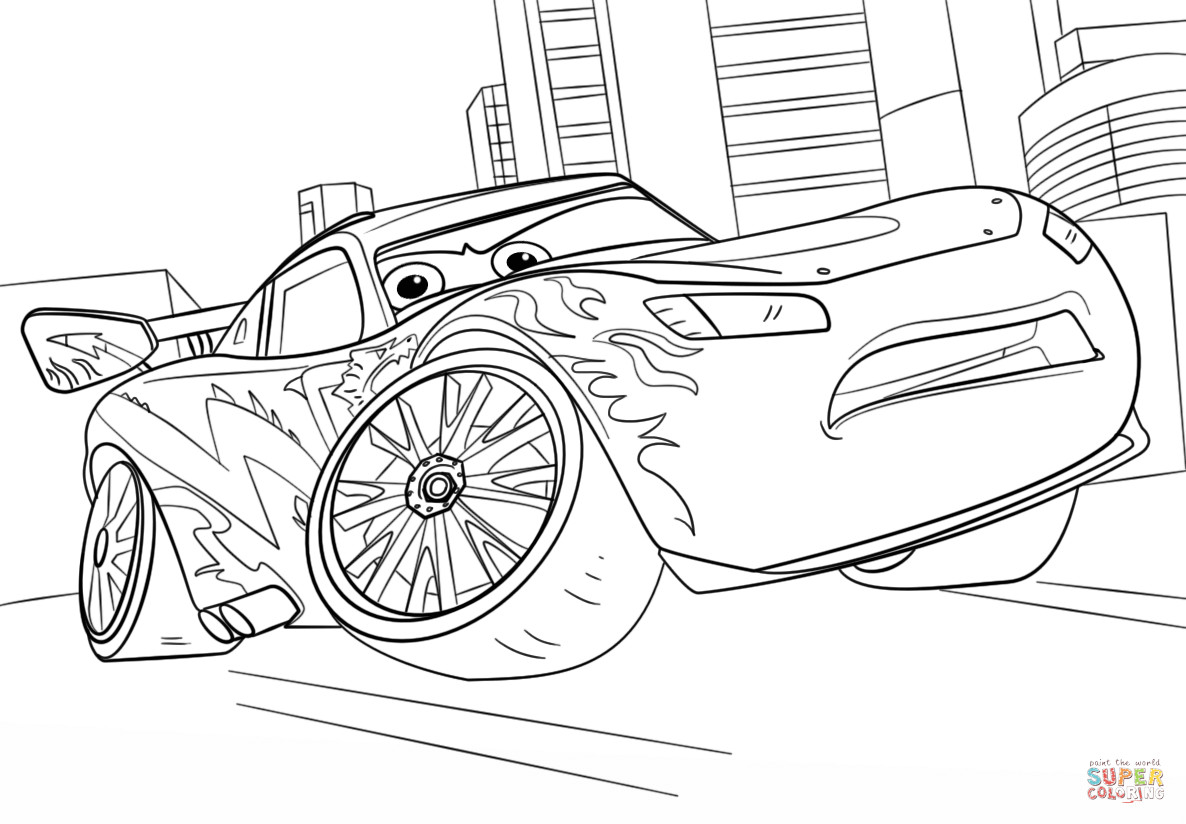 Cars 3 Printable Coloring Pages
 Lightning McQueen from Cars 3 coloring page