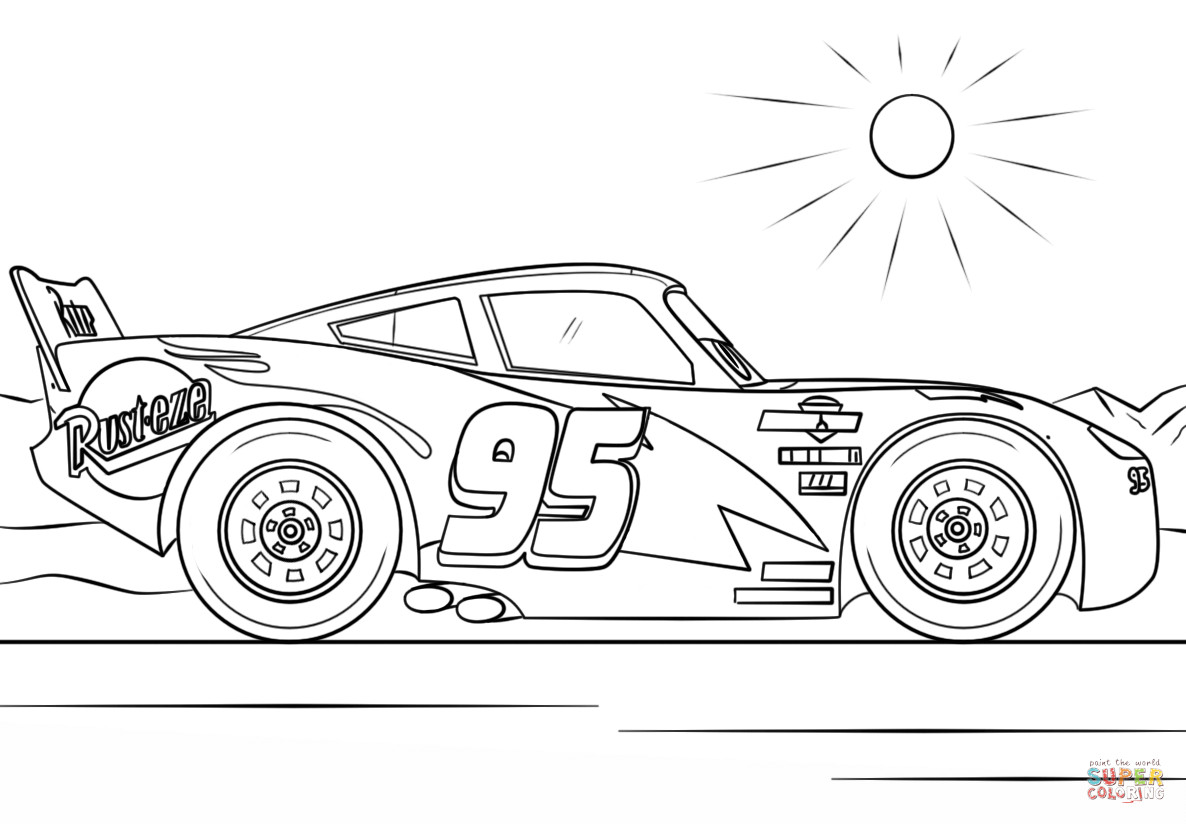 Cars 3 Printable Coloring Pages
 Lightning McQueen from Cars 3 from Disney Cars Coloring