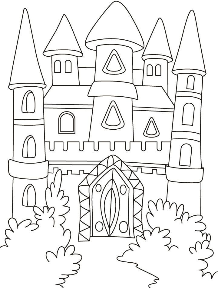 Castle Coloring Pages For Kids
 Princess Castle Coloring Page Coloring Home