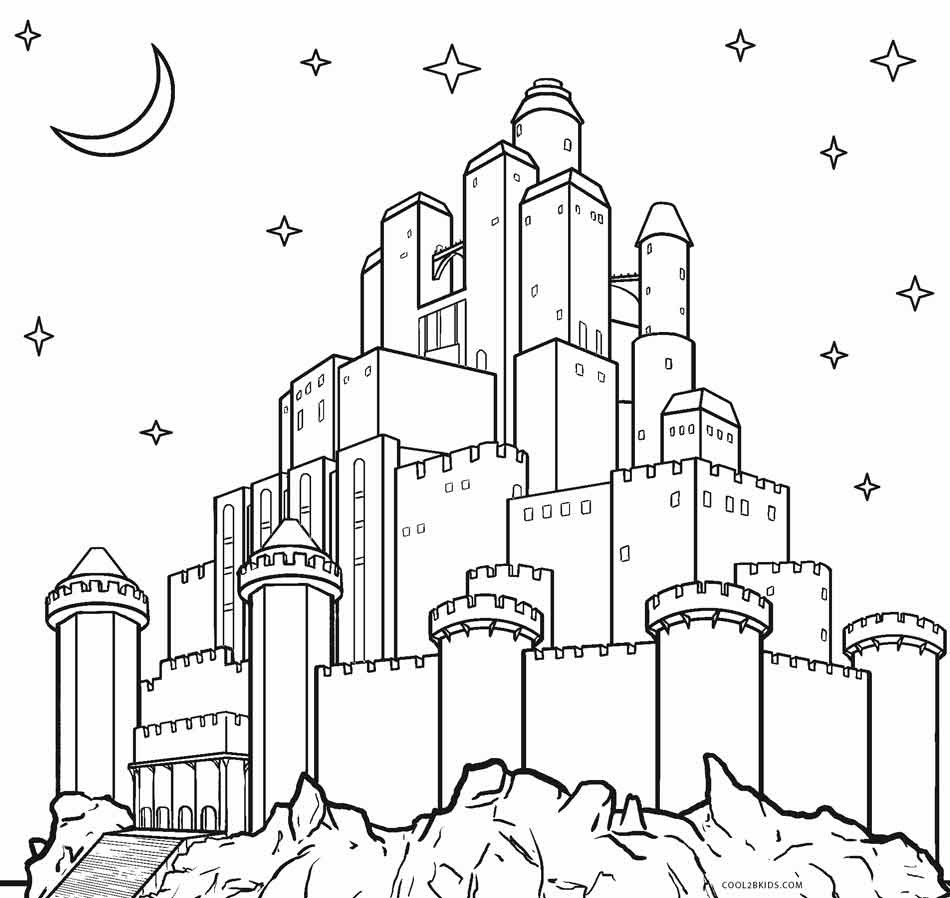 Castle Coloring Pages For Kids
 Printable Castle Coloring Pages For Kids