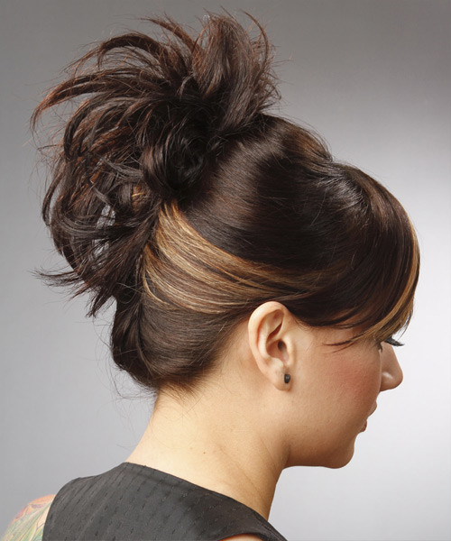 Best ideas about Casual Updo Hairstyles
. Save or Pin Long Straight Casual Updo Hairstyle with Side Swept Bangs Now.