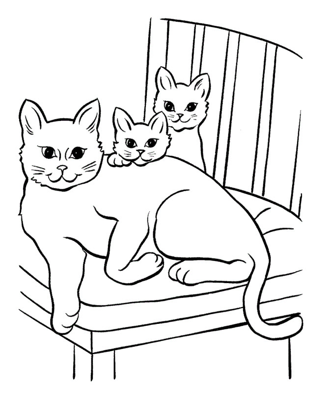 Cat Coloring Pages Printable
 Free Printable Cat Coloring Pages For Kids