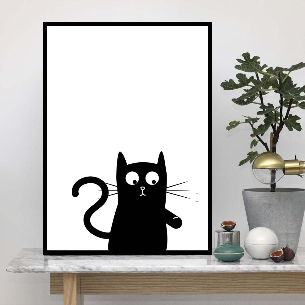 Best ideas about Cat Wall Art
. Save or Pin Black Cat Silhouette Wall Art Print Cat wall decor Now.