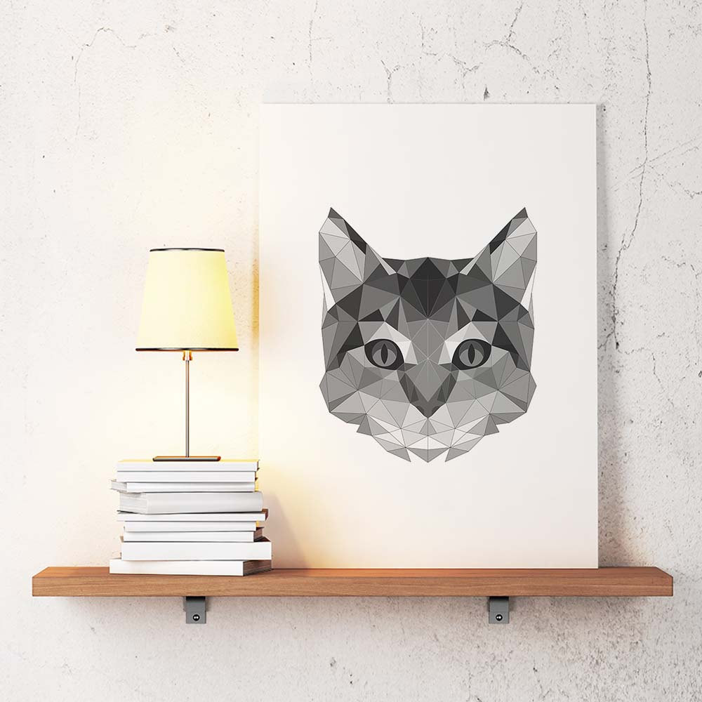 Best ideas about Cat Wall Art
. Save or Pin Cat Poster Geometric Art Cat wall decor Minimalist Abstract Now.