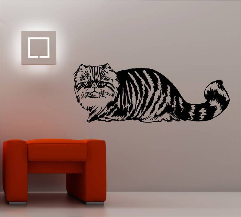 Best ideas about Cat Wall Art
. Save or Pin TABBY CAT wall art sticker vinyl decal BEDROOM LOUNGE Now.