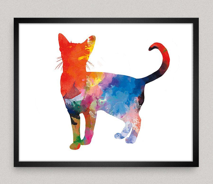 Best ideas about Cat Wall Art
. Save or Pin Colorful Cat Print Cat Art Cat Wall Art Home Decor by artsaren Now.