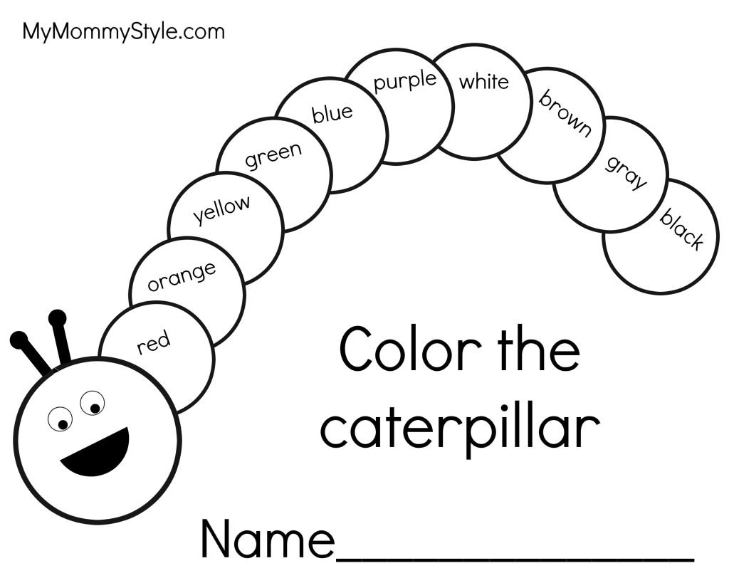Catepillar Coloring Pages
 Very Hungry Caterpillar writing pages My Mommy Style