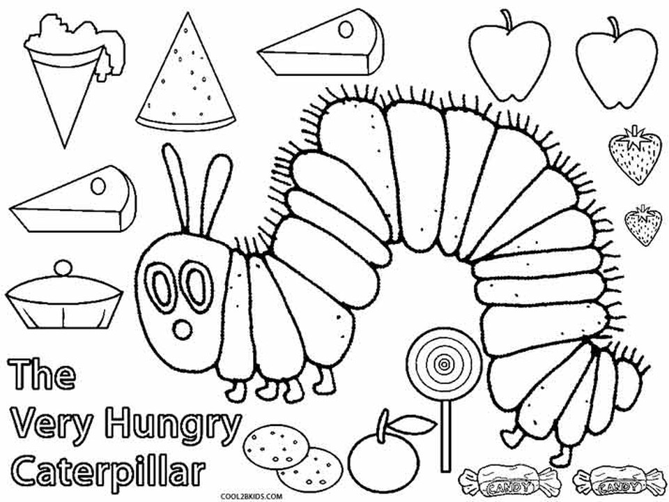 Catepillar Coloring Pages
 20 Free Printable The Very Hungry Caterpillar Coloring