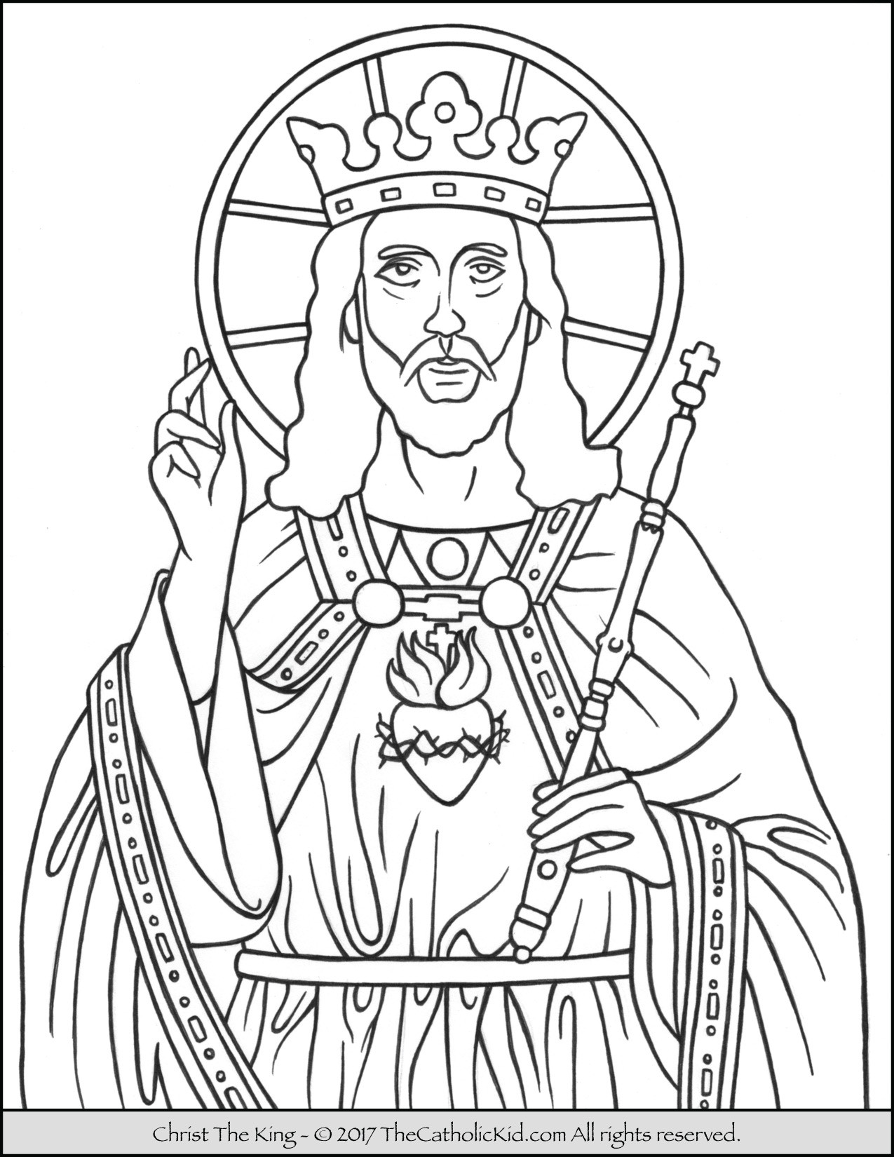 Catholic Coloring Book Pages
 Christ The King Coloring Page TheCatholicKid