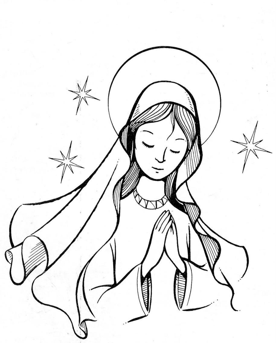 Catholic Coloring Pages
 Our Lady Catholic Coloring Page