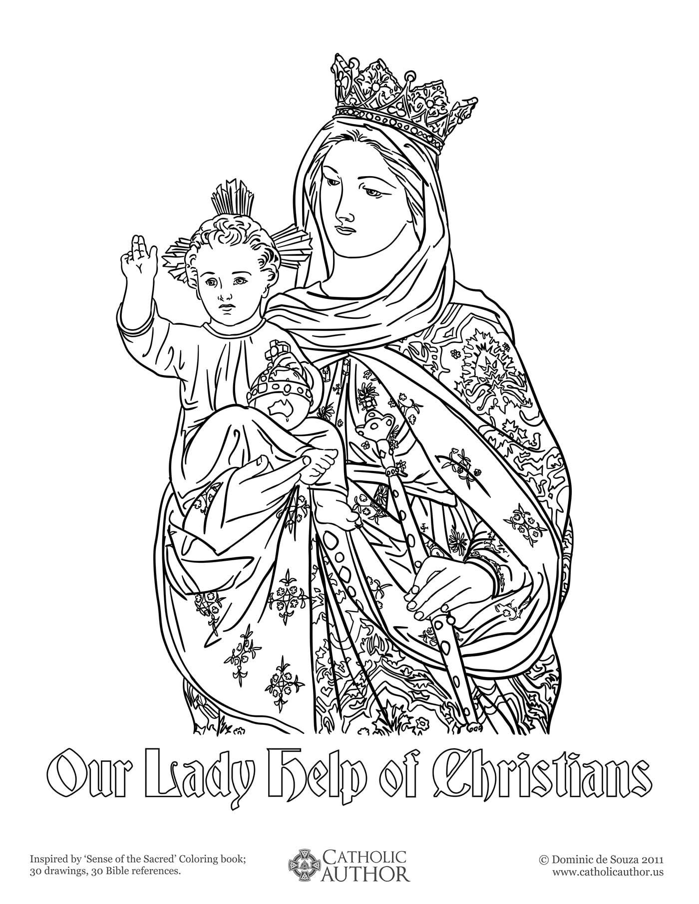 Catholic Coloring Pages
 12 Free Hand Drawn Catholic Coloring CatholicViral