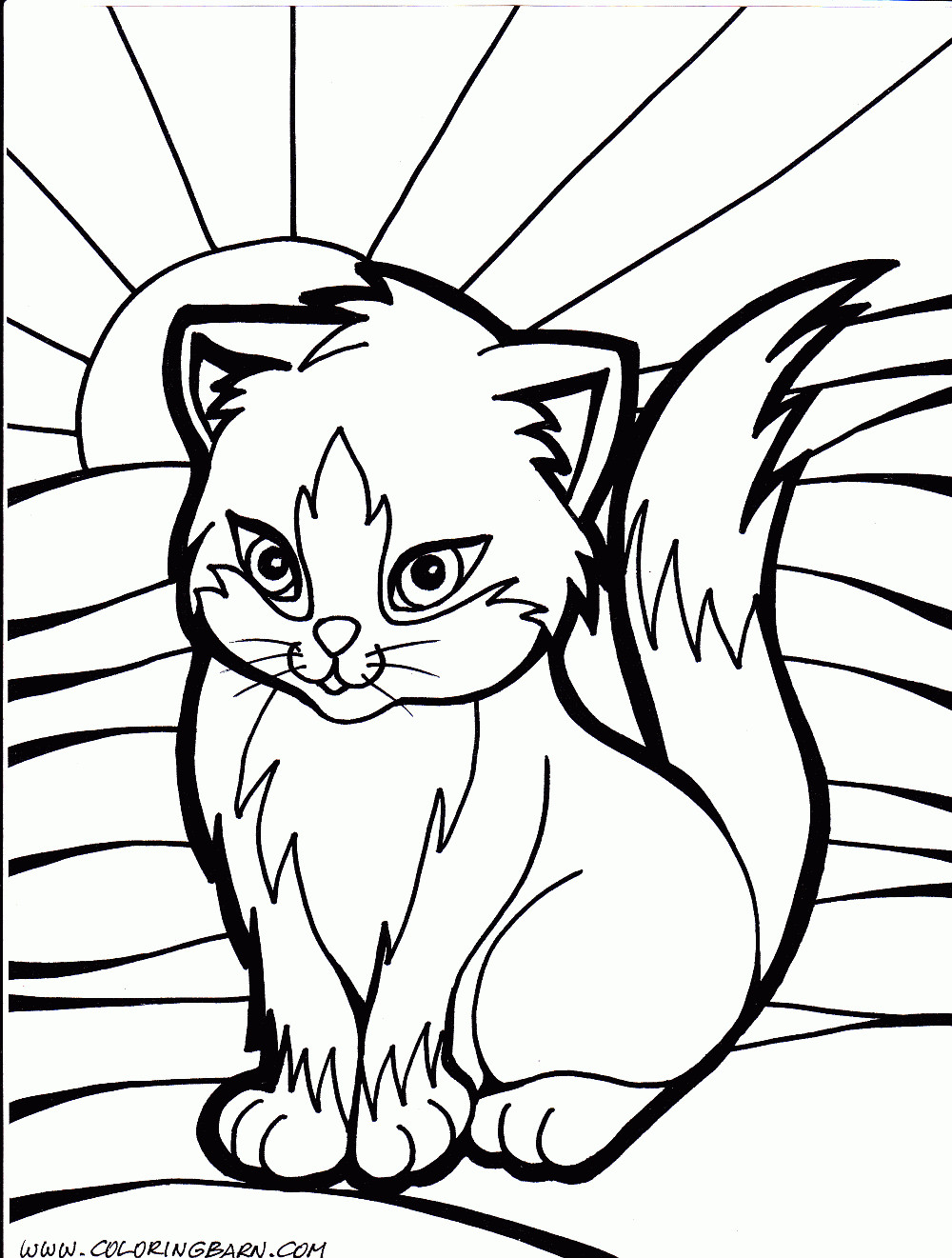 Cats Coloring Pages For Kids
 cute cat coloring pages