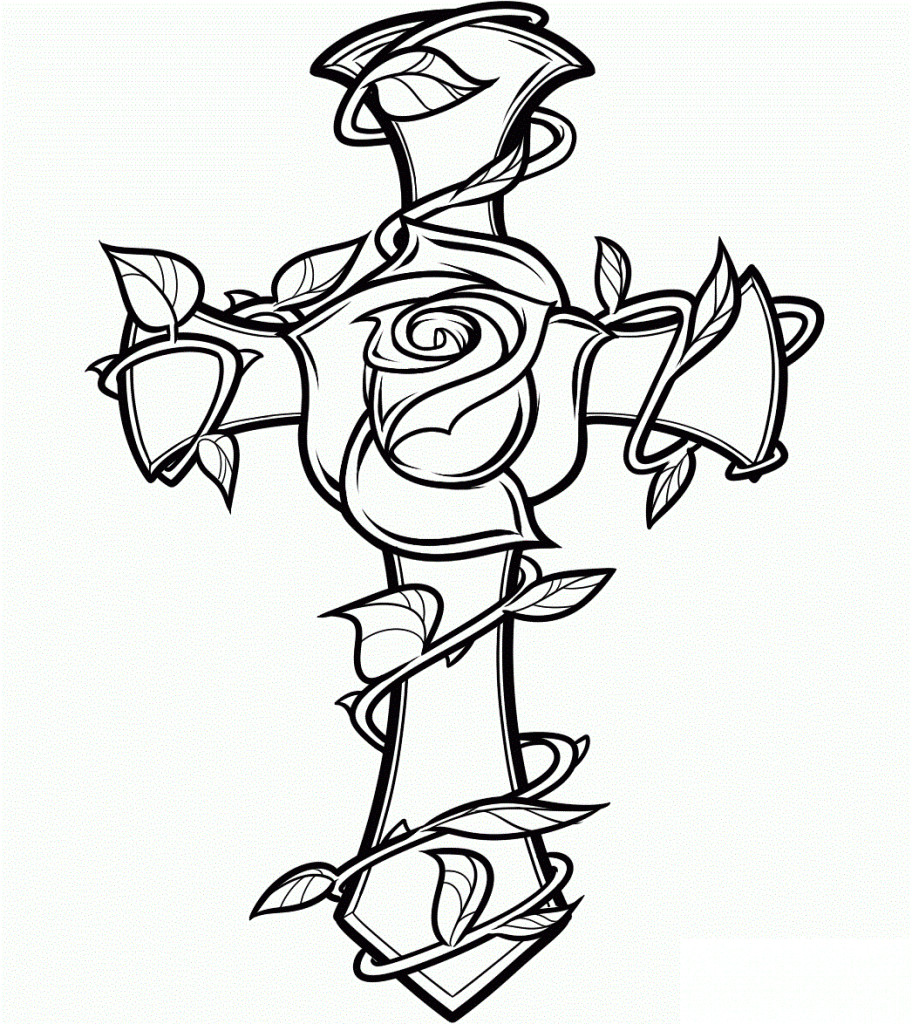 Celtic Coloring Sheets For Girls Flowers
 Free Printable Cross Coloring Pages For Kids