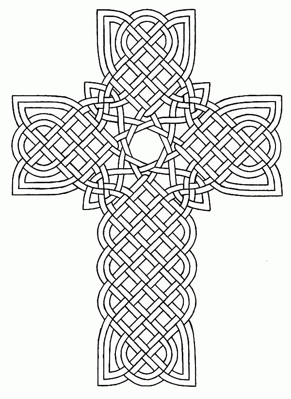 Celtic Coloring Sheets For Girls Flowers
 Celtic Cross Coloring Page Coloring Home