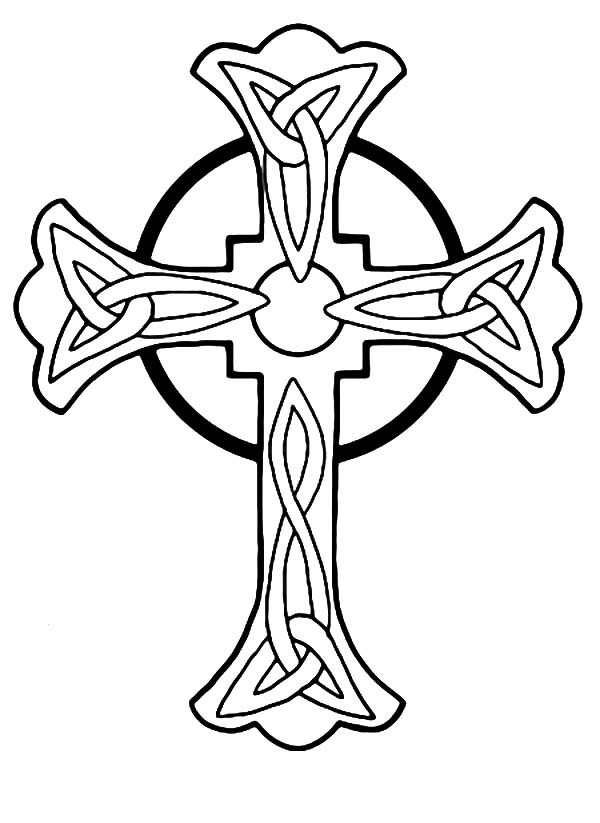 Celtic Coloring Sheets For Girls Flowers
 Celtic Cross Tattoo Art Coloring Pages