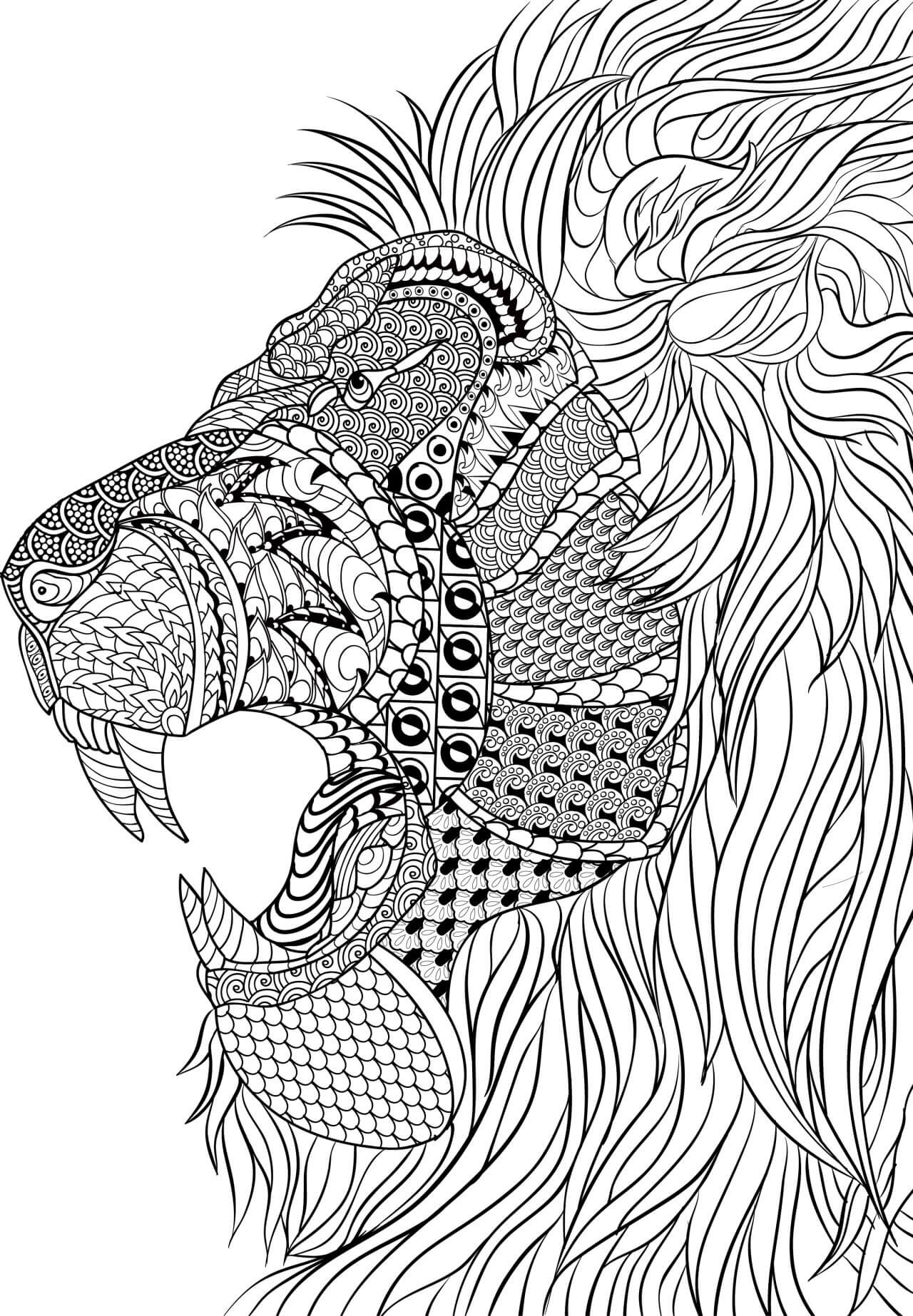 Challenging Coloring Pages For Adults
 Coloring Pages For Adults Difficult Animals 4