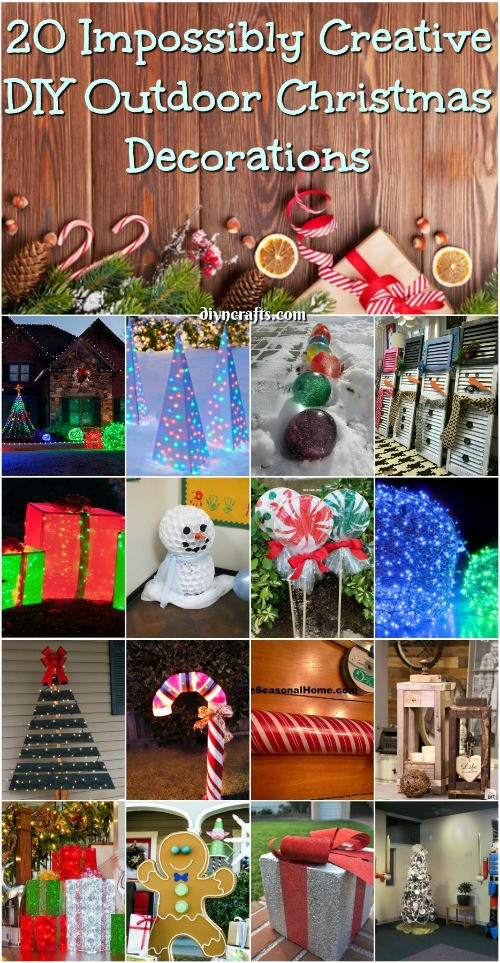 Best ideas about Cheap DIY Outdoor Christmas Decorations
. Save or Pin 20 Impossibly Creative DIY Outdoor Christmas Decorations Now.