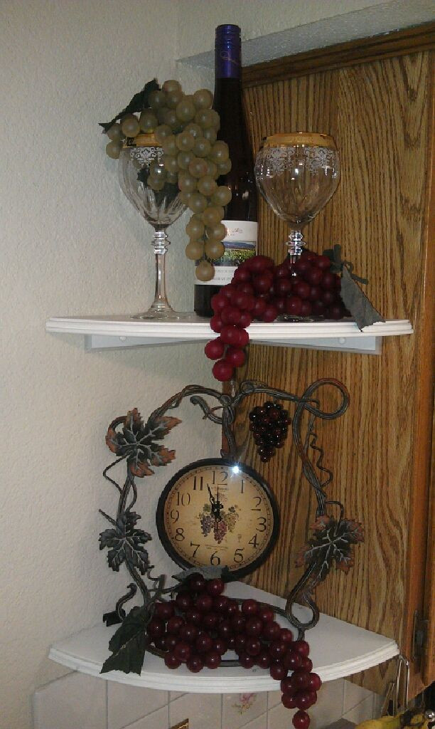 Best ideas about Cheap Wine And Grapes Kitchen Decor
. Save or Pin Grape and Wine decor Corner of kitchen cabinet Now.