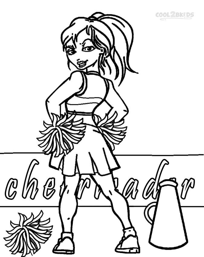 Cheer Coloring Pages
 Printable Cheerleading Coloring Pages For Kids