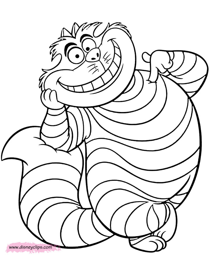 Cheshire Cat Coloring Pages
 Cheshire Cat clipart coloring page Pencil and in color