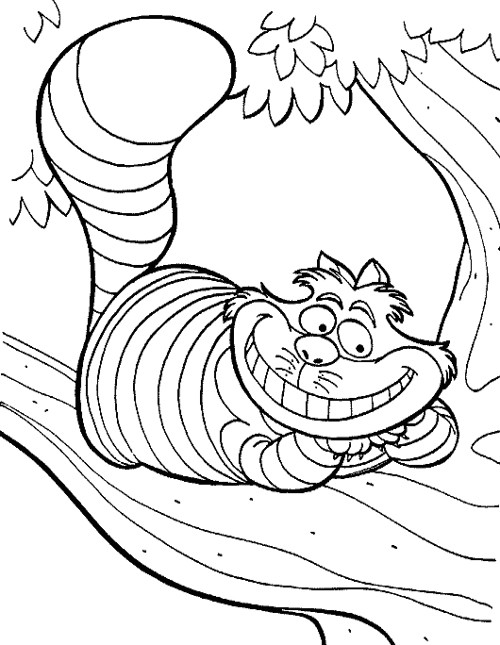 Cheshire Cat Coloring Pages
 Chesire Free Colouring Pages
