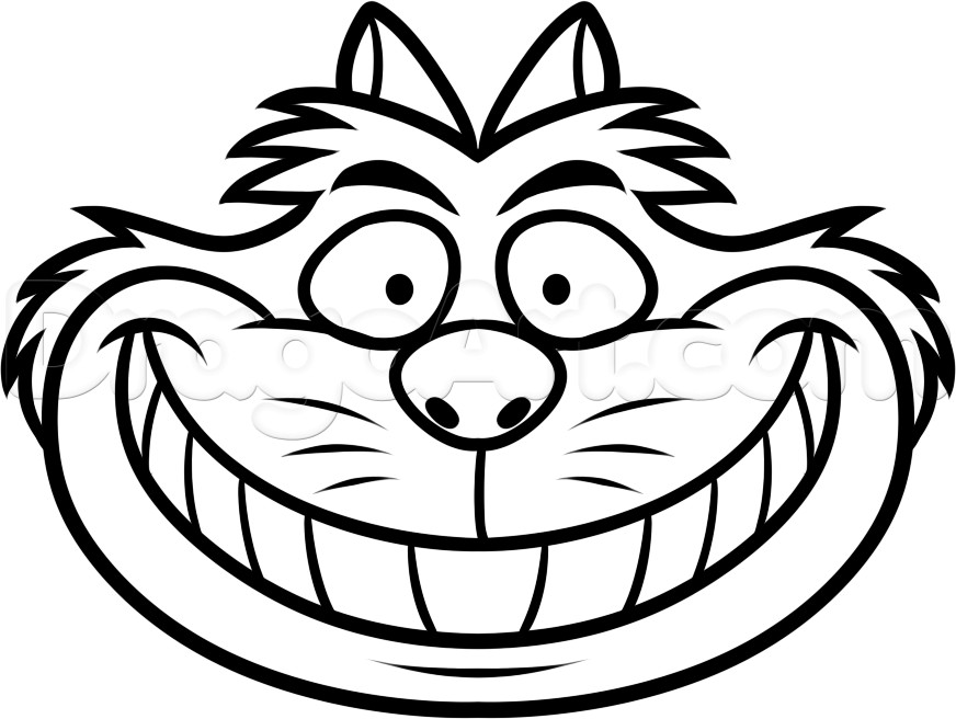 Cheshire Cat Coloring Pages
 How to Draw Cheshire Cat Easy Step by Step Disney
