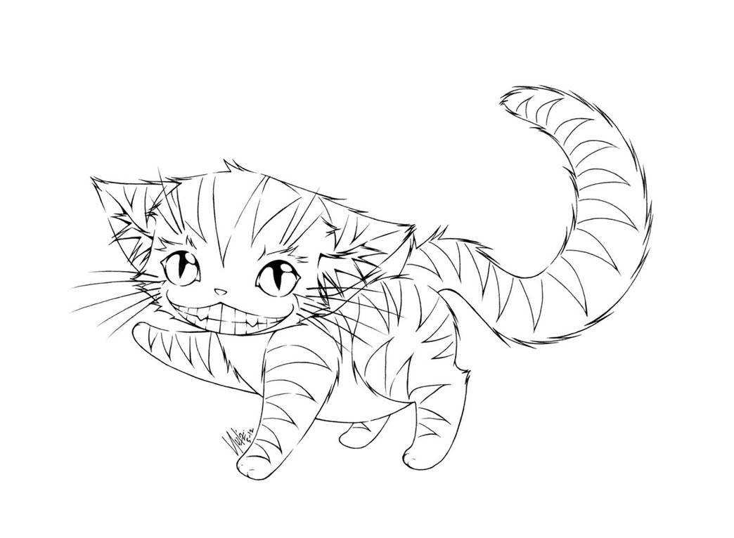 Cheshire Cat Coloring Pages
 the cheshire cat by sureya on DeviantArt