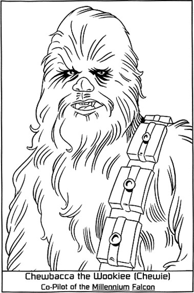 Chewbacca Coloring Pages
 Coloring Chewbacca the Wookiee Chewie picture