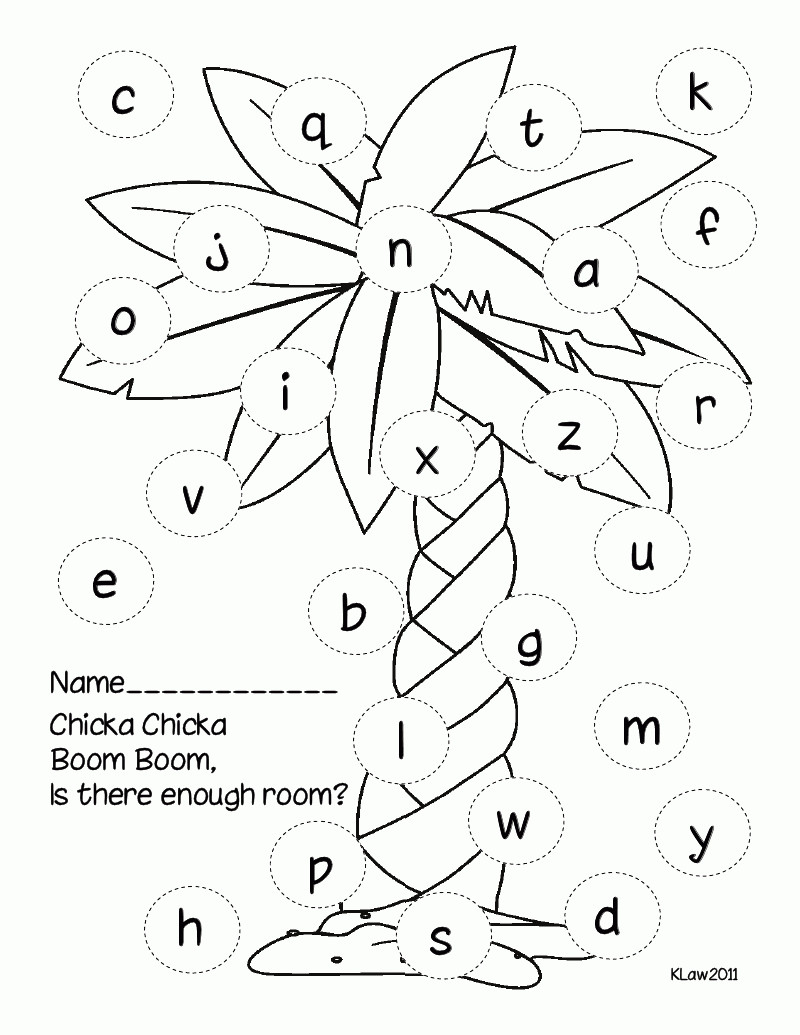 Chicka Chicka Boom Boom Coloring Pages
 Free Coloring Pages Chicka Chicka Coloring Home