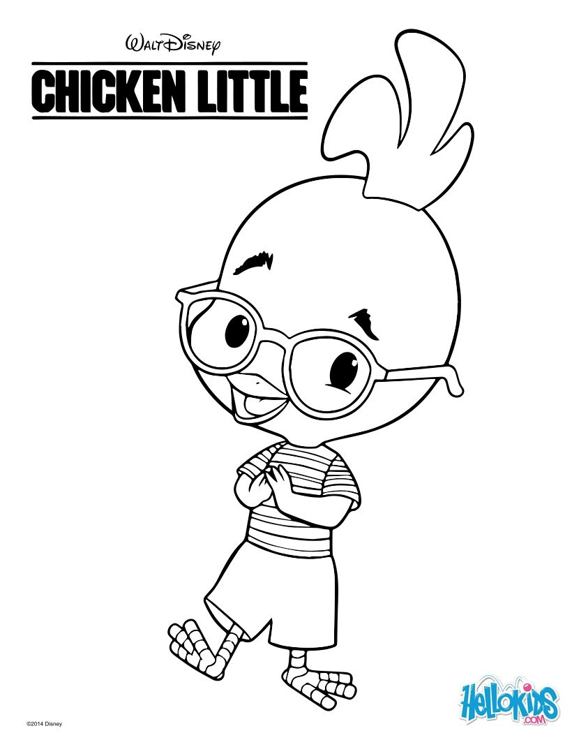 Chicken Little Coloring Pages
 Chicken little coloring pages Hellokids