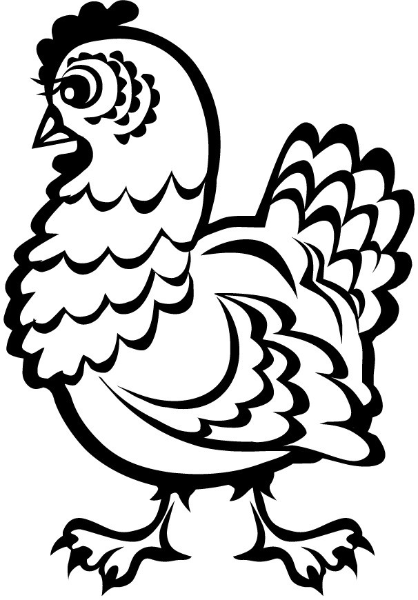 Chickens Coloring Pages
 printable cute chicken coloring pages for kidz