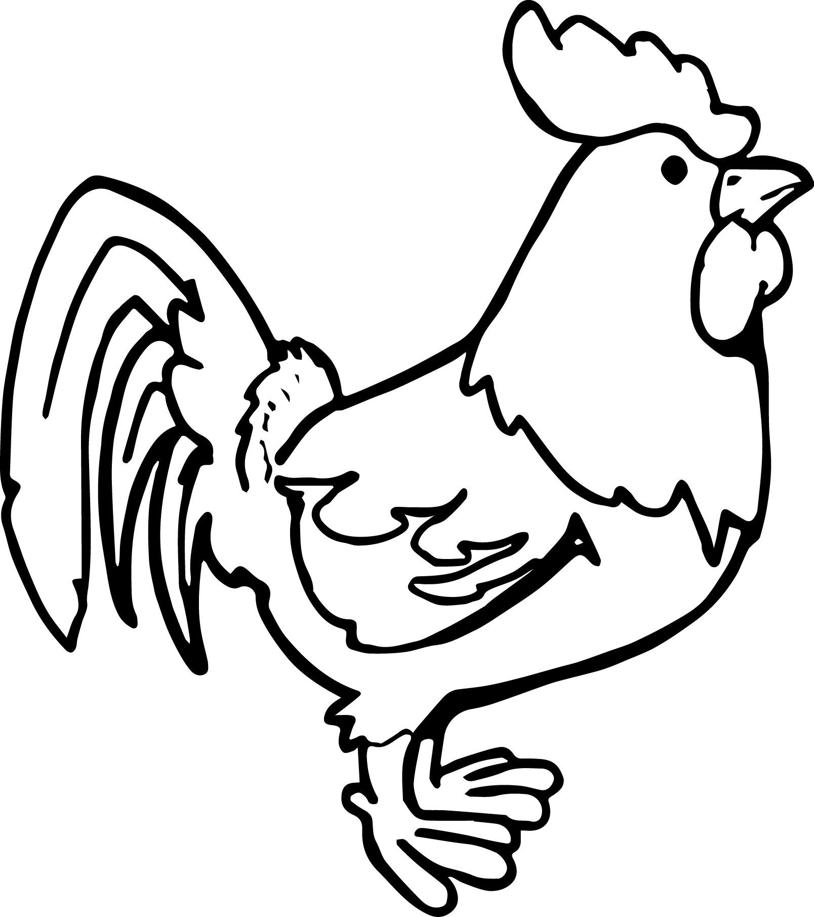 Chickens Coloring Pages
 Chicken Coloring Page