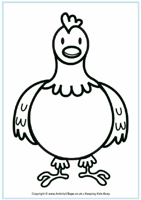 Chickens Coloring Pages
 Chicken Colouring Page