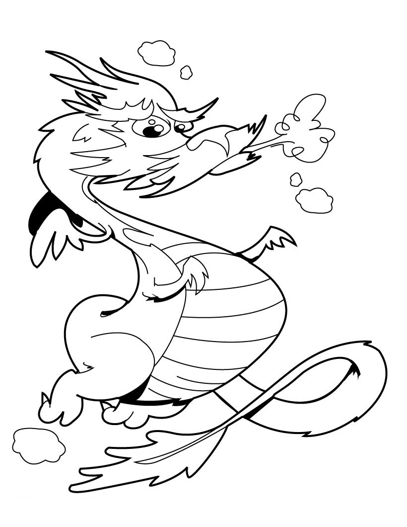 Chinese Dragons Coloring Pages
 Free Printable Chinese Dragon Coloring Pages For Kids
