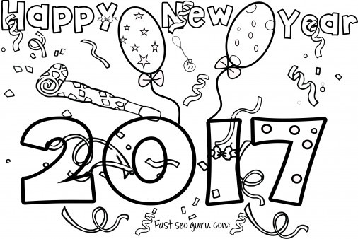 Chinese New Year 2017 Coloring Pages
 New Years 2017 coloring page for kids Printable Coloring