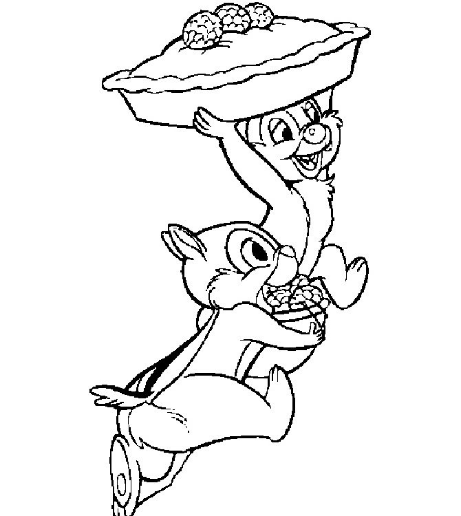Chip And Dale Coloring Pages
 Chip and Dale Coloring Pages