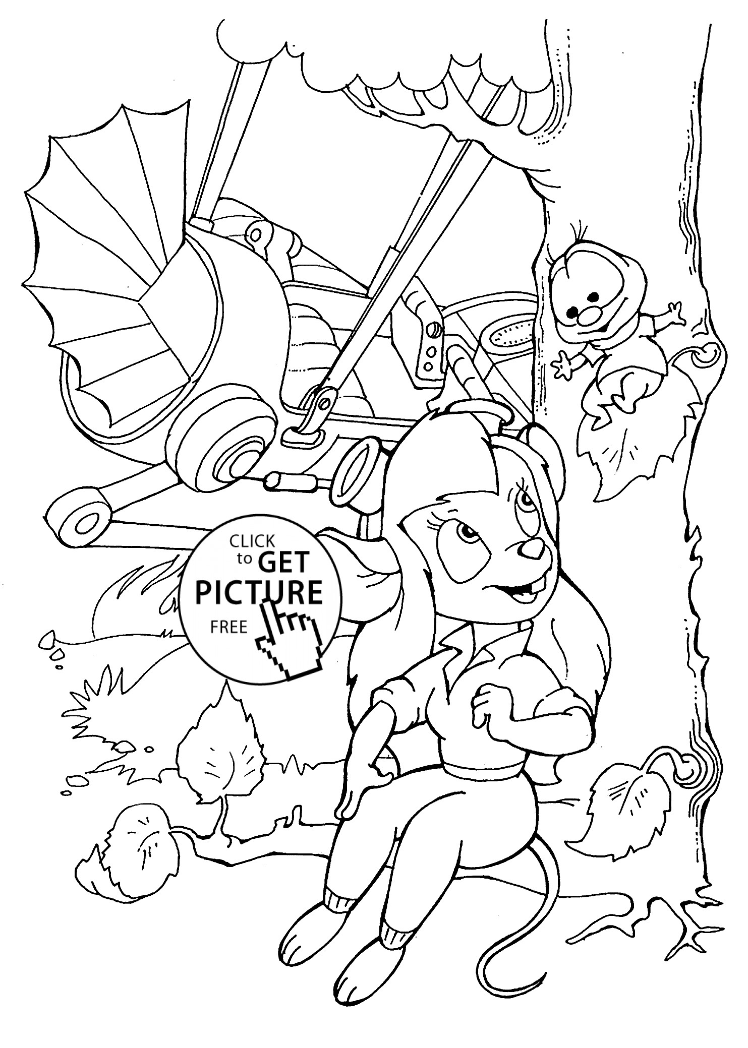 Chip And Dale Coloring Pages
 Gad from Chip and Dale coloring pages for kids