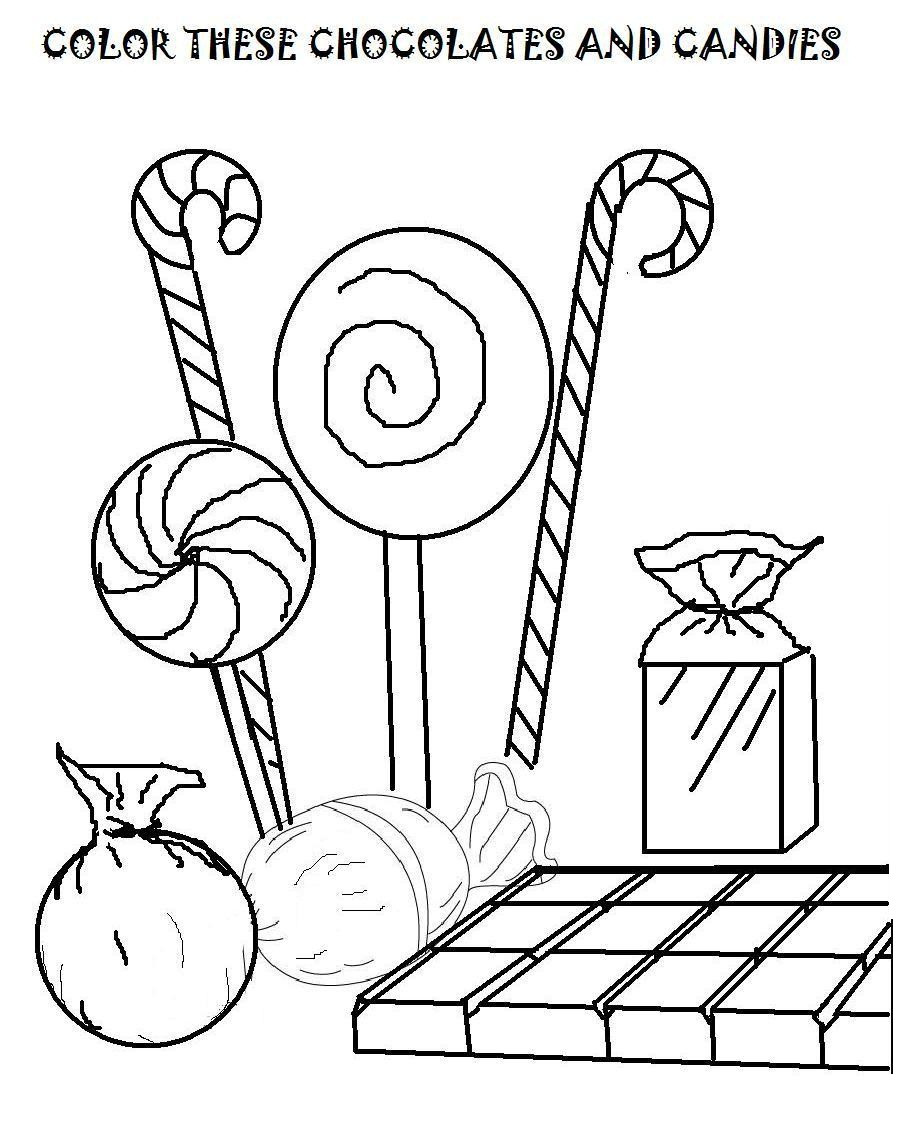Chocolate Coloring Pages
 Free Printable Candy Coloring Pages For Kids