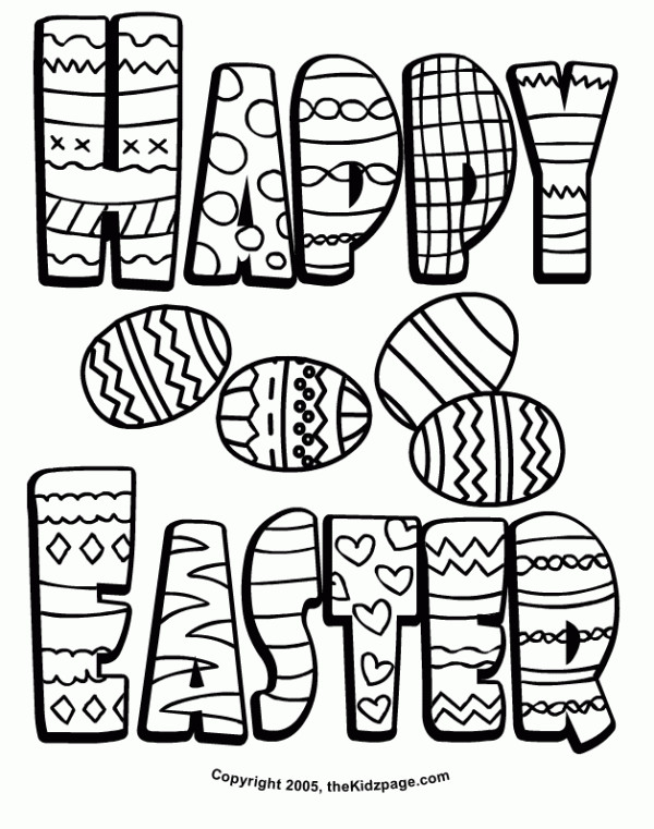 Christian Easter Coloring Pages For Teens
 Dibujos para imprimir y colorear de Happy Easter