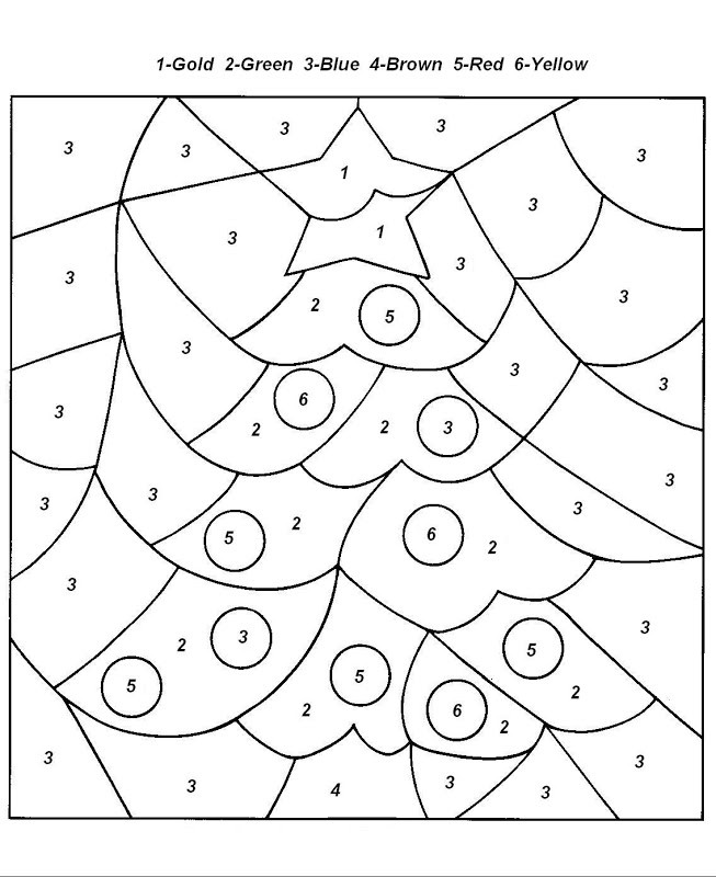 Christmas Color By Number Coloring Pages
 Christmas Color by Number Pages