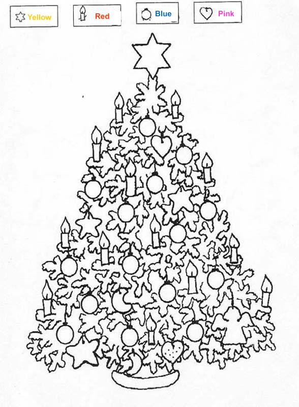 Christmas Color By Number Coloring Pages
 Coloring Pages Kids Christmas Arts Activities