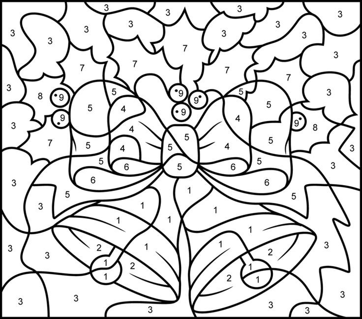 Christmas Color By Number Coloring Pages
 Christmas Colour By Number Multiplication Worksheets my