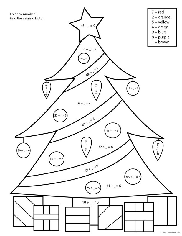 Christmas Color By Number Coloring Pages
 Christmas Color By Number Worksheets – Color Bros